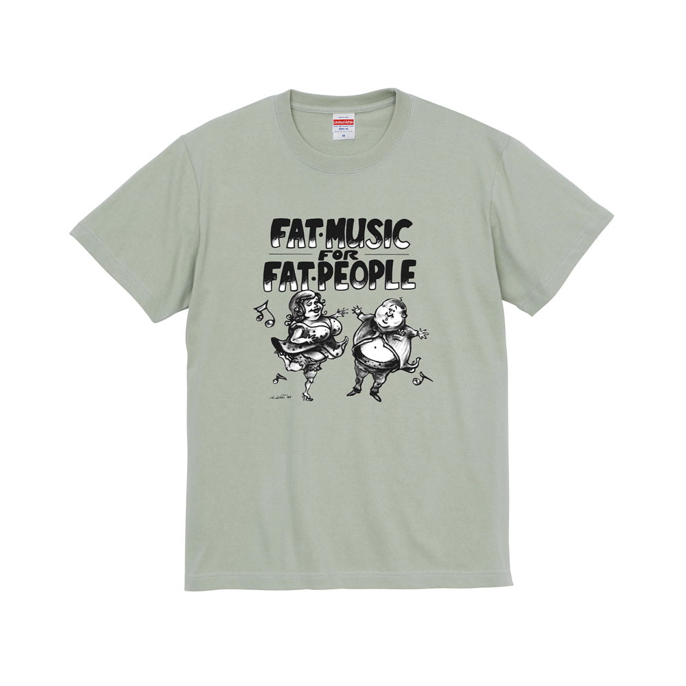 FAT WRECK CHORDS_Fat Music For Fat People T-Shirt (Sage Green)