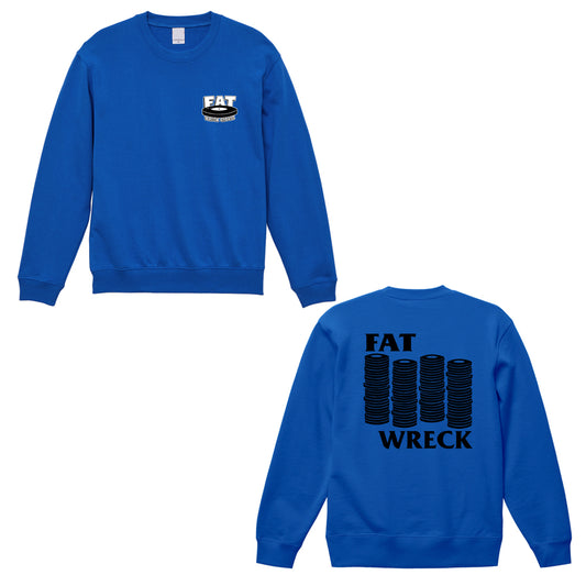 FAT WRECK CHORDS_Fat Flag Crew Neck Sweatshirt (Blue)