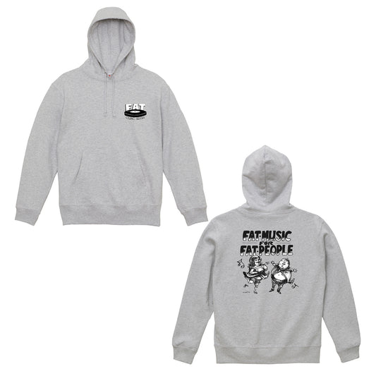 FAT WRECK CHORDS_Fat Music For Fat People Pull Over Hoodie (Ash)