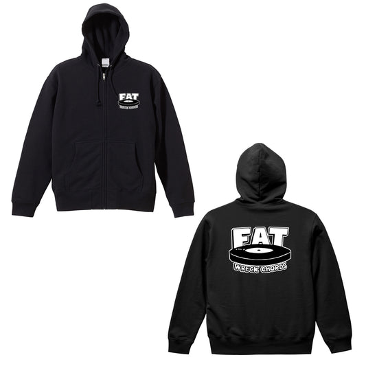FAT WRECK CHORDS_Fat Logo Zip Hoodie (Black)