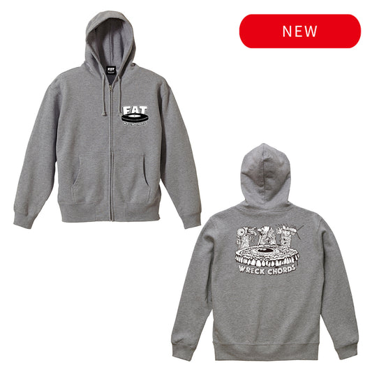 FAT WRECK CHORDS_Fat Guts Logo Zip Hoodie (Gray)