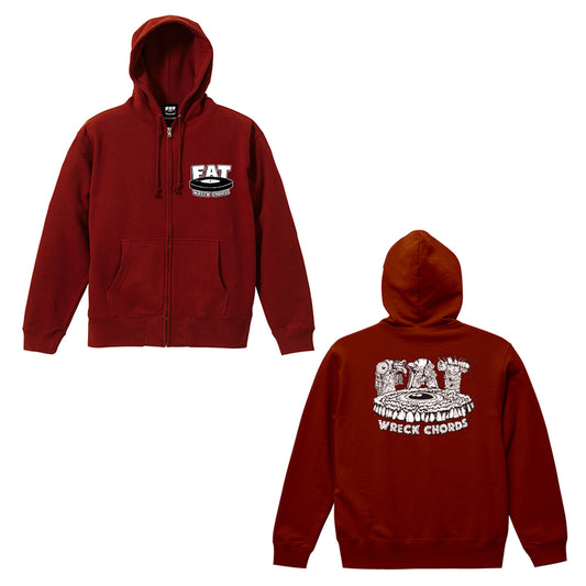 Guts Logo Zip Hoodie (Crimson Red)