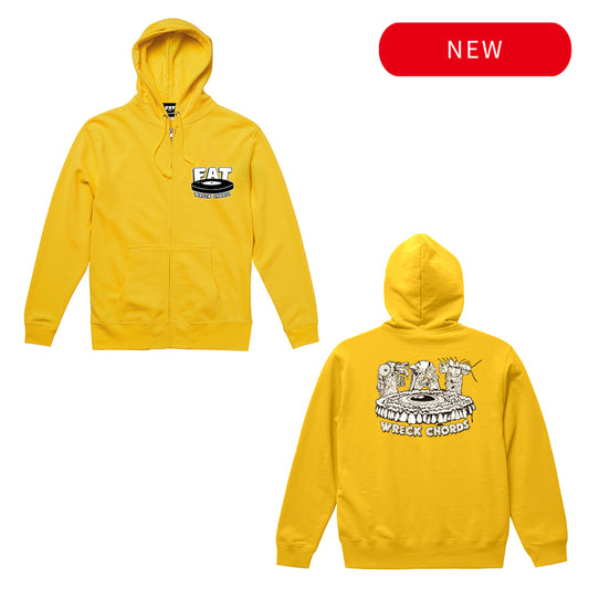 FAT WRECK CHORDS_Fat Guts Logo Zip Hoodie (Yellow)